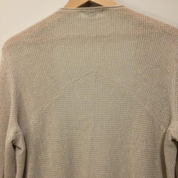 Olsen Europe Tan Linen Knit Open Cardigan - Picture 8 of 11